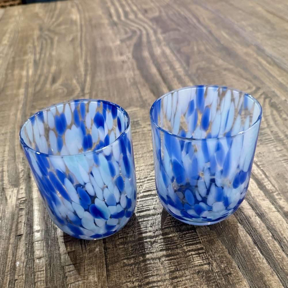 Alltrue Set of 2 Speckled Glasses.